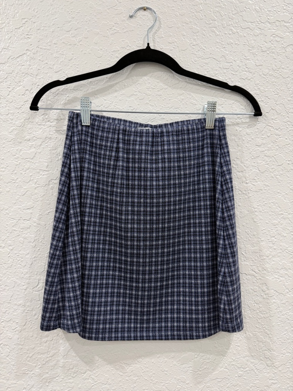 Urban Outfitters Navy and Gray Plaid Mini Skirt
